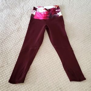 Lululemon burgundy 7/8 leggings